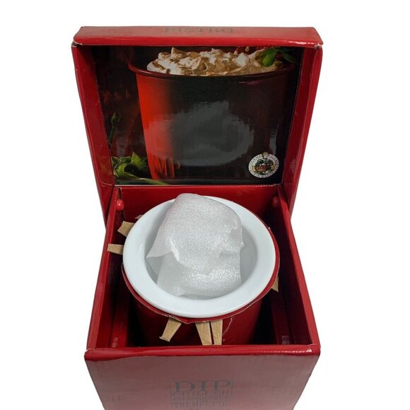 Gourmet Du Village Bistro Collection Dip Chiller Cranberry Red Porcelain - Picture 6 of 6